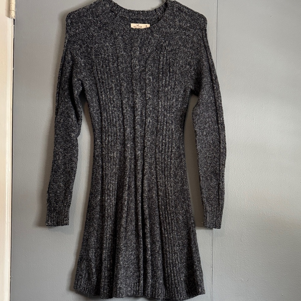 Hollister Dark Gray Long Sleeve Dress